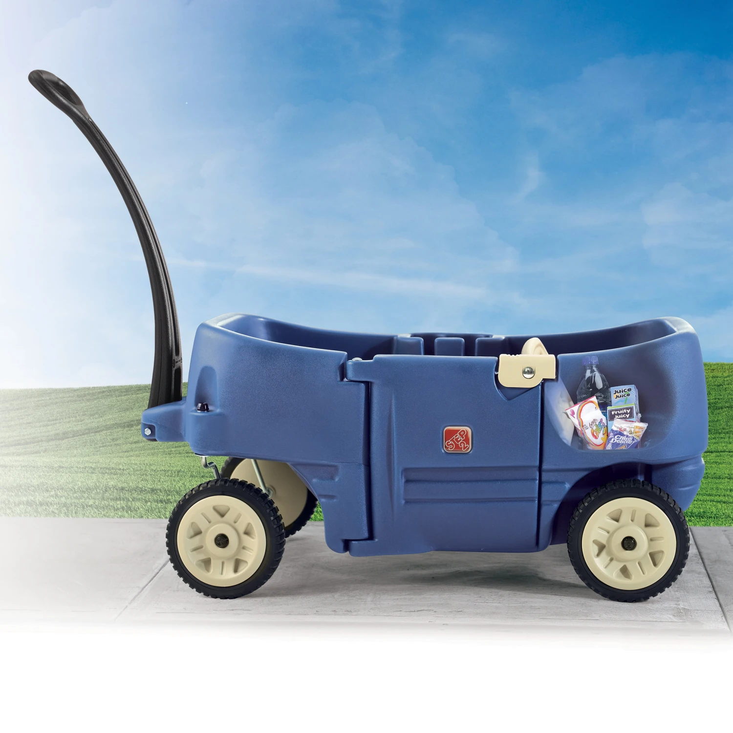 Step2 Wagon For Two Plus Pull Wagon For Kids, Blue 5 Step2 Wagon For Two Plus Pull Wagon For Kids, Blue - Image 5