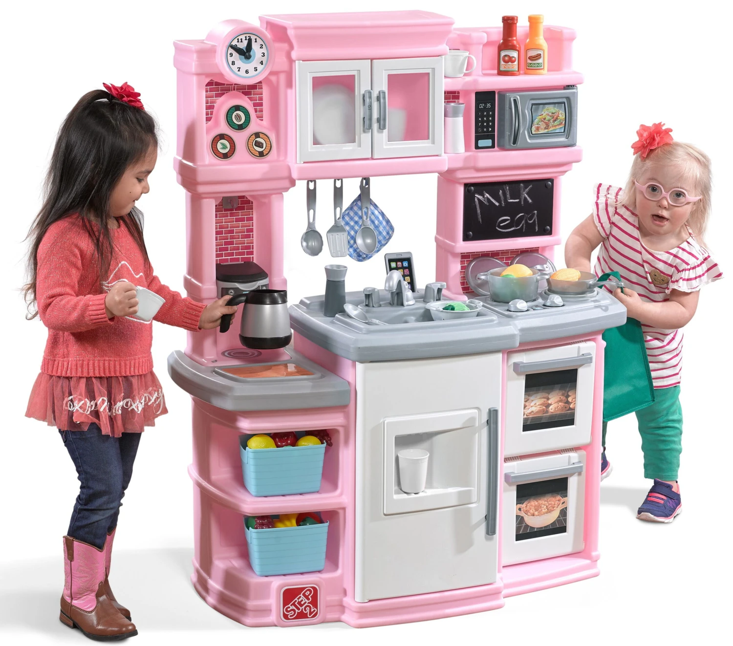 Step2 Great Gourmet Play Kitchen With Storage Bins And Accessory Play Set – Pink