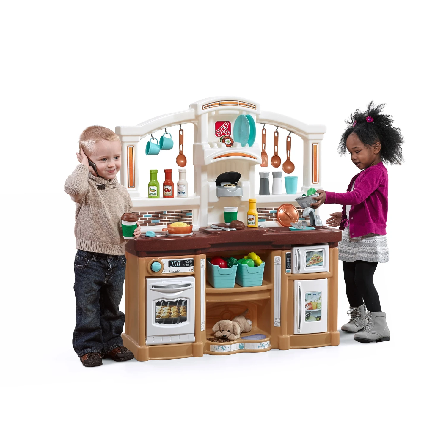 Step2 Lifestyle Custom Play Kitchen With 20 Piece Accessory Play Set In Multicolor 2 Step2 Lifestyle Custom Play Kitchen With 20 Piece Accessory Play Set In Multicolor - Image 2