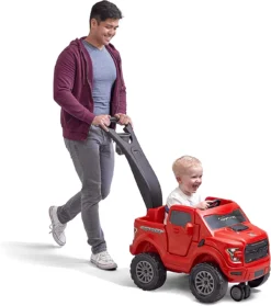 Step2 2-in-1 Ford F-150 Raptor | Kids Ride On Push Car | Red (483600) -Outdoor Toys-Step2 Step2 2 in 1 Ford F 150 Raptor Kids Ride On Push Car Red 4836006
