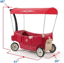 Step2 All Around Canopy Wagon, Red 12 Step2 All Around Canopy Wagon, Red -Outdoor Toys-Step2 Step2 All Around Canopy Wagon Red2
