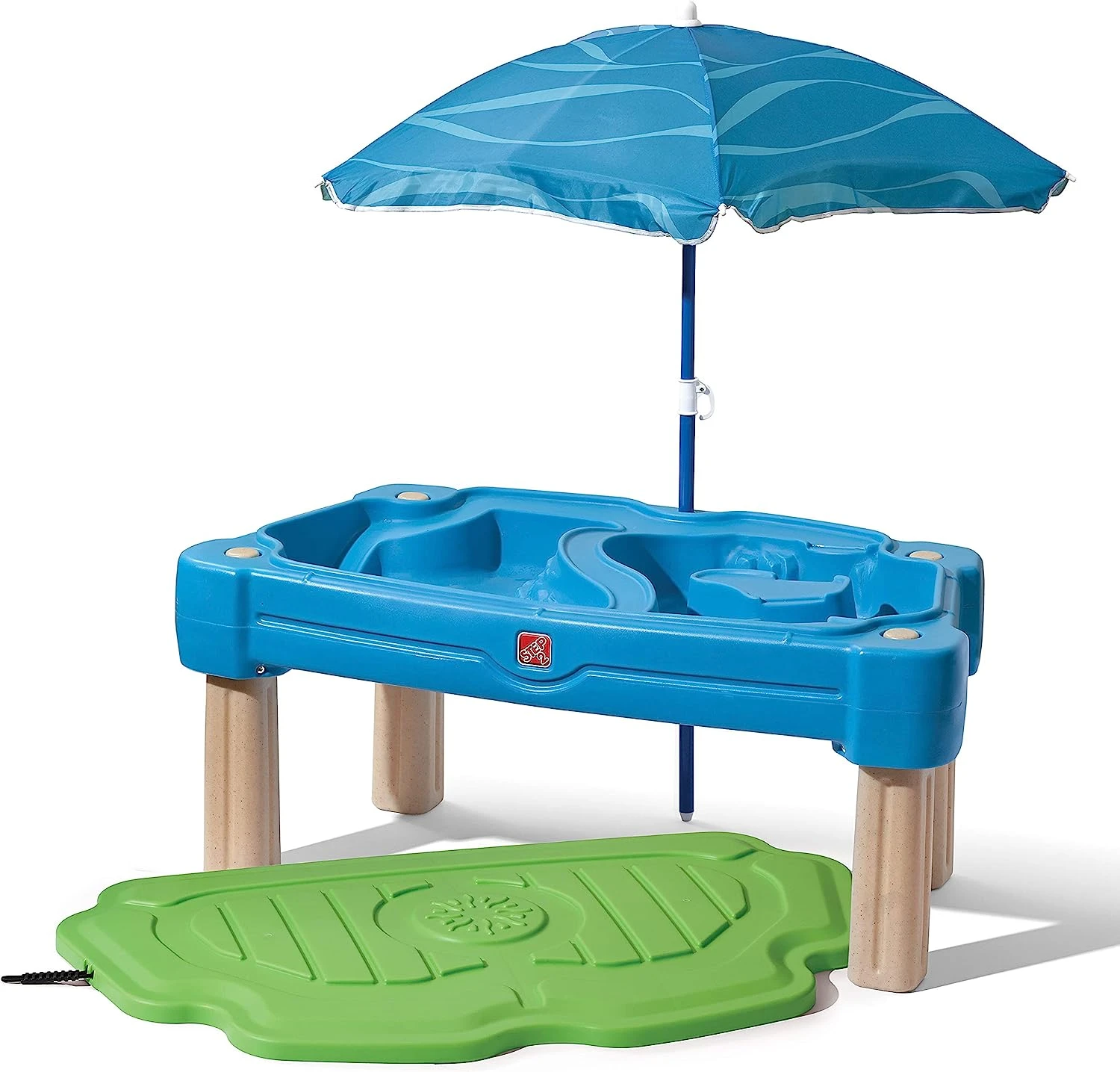 Step2 Cascading Cove With Umbrella, Kids Sand And Water Activity Sensory Table, 6 Piece Accessory Kit, Toddler Summer Outdoor Toys, 2 – 10 Years Old 1 Step2 Cascading Cove With Umbrella, Kids Sand And Water Activity Sensory Table, 6 Piece Accessory Kit, Toddler Summer Outdoor Toys, 2 – 10 Years Old