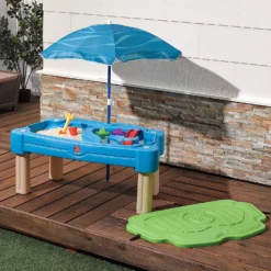Step2 Cascading Cove With Umbrella, Kids Sand And Water Activity Sensory Table, 6 Piece Accessory Kit, Toddler Summer Outdoor Toys, 2 – 10 Years Old 16 Step2 Cascading Cove With Umbrella, Kids Sand And Water Activity Sensory Table, 6 Piece Accessory Kit, Toddler Summer Outdoor Toys, 2 – 10 Years Old -Outdoor Toys-Step2 Step2 Cascading Cove with Umbrella Kids Sand and Water Activity Sensory Table 6 Piece Accessory Kit Toddler Summer Outdoor Toys 2 – 10 Years Old7