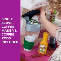 Step2 Fun With Friends Kitchen Set For Kids – Pink – Includes Toy Kitchen Accessories, Interactive Features For Pretend Play – Indoor/Outdoor Toddler Playset -Outdoor Toys-Step2 Step2 Fun with Friends Kitchen Set for Kids – Pink – Includes Toy Kitchen Accessories Interactive Features for Pretend Play – Indoor Outdoor Toddler Playset2