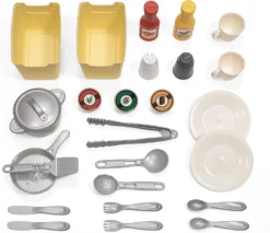 Step2 Fun With Friends Kitchen Set For Kids – Pink – Includes Toy Kitchen Accessories, Interactive Features For Pretend Play – Indoor/Outdoor Toddler Playset -Outdoor Toys-Step2 Step2 Fun with Friends Kitchen Set for Kids – Pink – Includes Toy Kitchen Accessories Interactive Features for Pretend Play – Indoor Outdoor Toddler Playset3