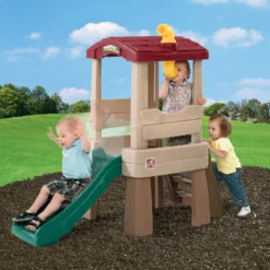 Step2 Lookout Treehouse Outdoor Plastic Toddler Climber And Kids Playset -Outdoor Toys-Step2 Step2 Lookout Treehouse Outdoor Plastic Toddler Climber and Kids Playset4