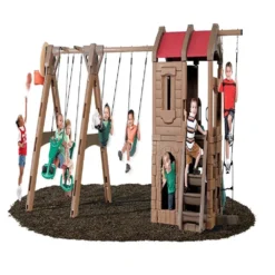 Step2 Naturally Playful Adventure Lodge Play Center With Glider 11 Step2 Naturally Playful Adventure Lodge Play Center With Glider -Outdoor Toys-Step2 Step2 Naturally Playful Adventure Lodge Play Center with Glider Outdoor Toys Step2 Toycra 3