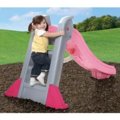 Step2 Naturally Playful Big Folding Slide Pink, Toddlers -Outdoor Toys-Step2 Step2 Naturally Playful Big Folding Slide Pink Toddlers2