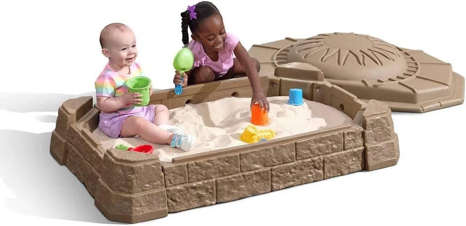 Step2 Naturally Playful Sandbox II With Bonus Sand Tools, Tan 1 Step2 Naturally Playful Sandbox II With Bonus Sand Tools, Tan
