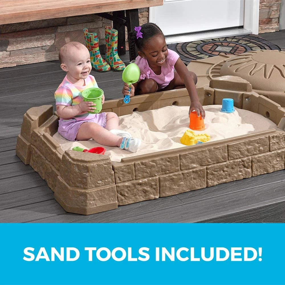 Step2 Naturally Playful Sandbox II With Bonus Sand Tools, Tan 2 Step2 Naturally Playful Sandbox II With Bonus Sand Tools, Tan - Image 2