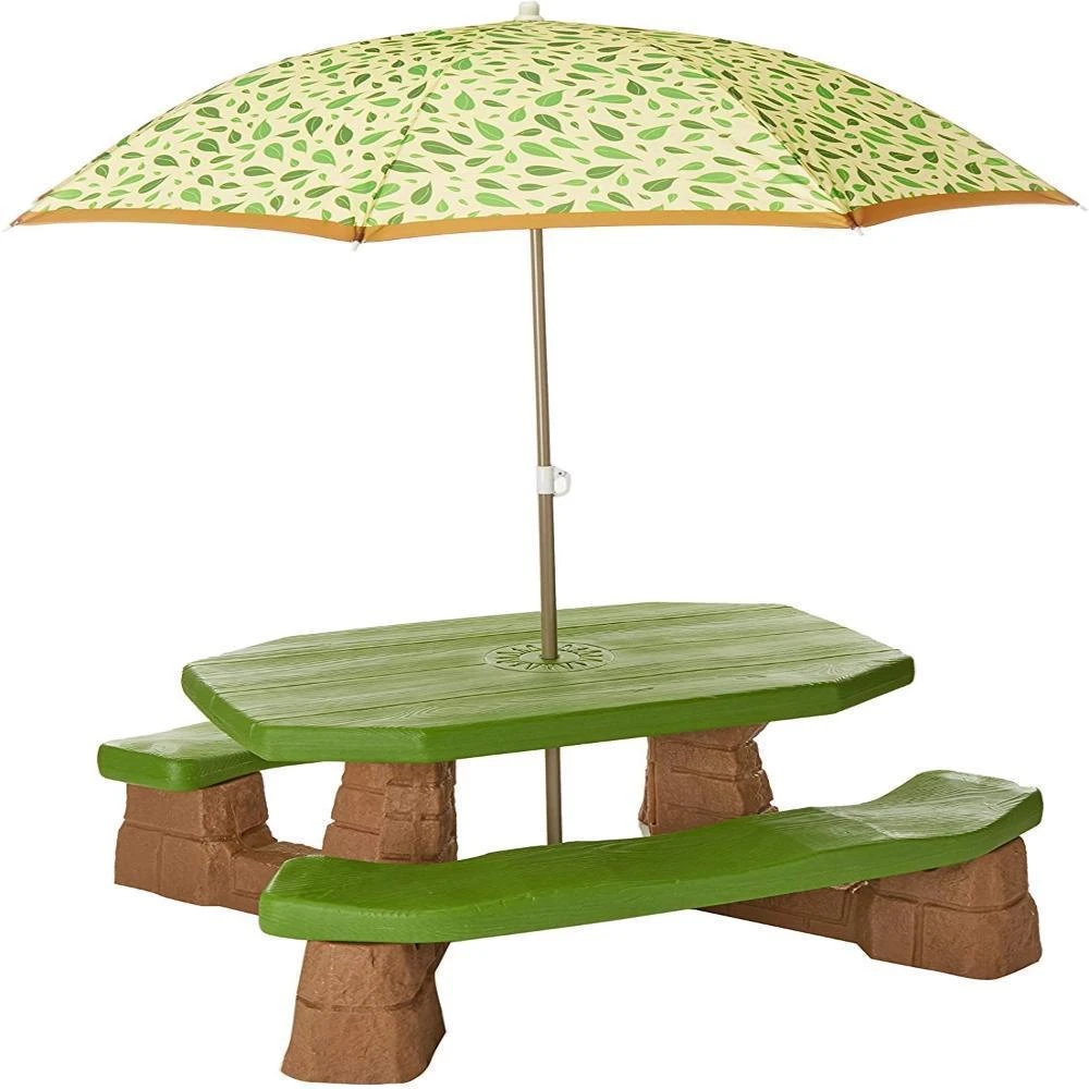 Step2 Picnic Table With Umbrella (Bright) 1 Step2 Picnic Table With Umbrella (Bright)
