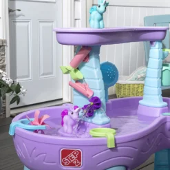 Step2 Rain Showers & Unicorns Water Table – Kids Purple Water Play Table With 13-Pc Unicorn Accessory Set 17 Step2 Rain Showers & Unicorns Water Table – Kids Purple Water Play Table With 13-Pc Unicorn Accessory Set -Outdoor Toys-Step2 Step2 Rain Showers Unicorns Water Table – Kids Purple Water Play Table with 13 Pc Unicorn Accessory Set58