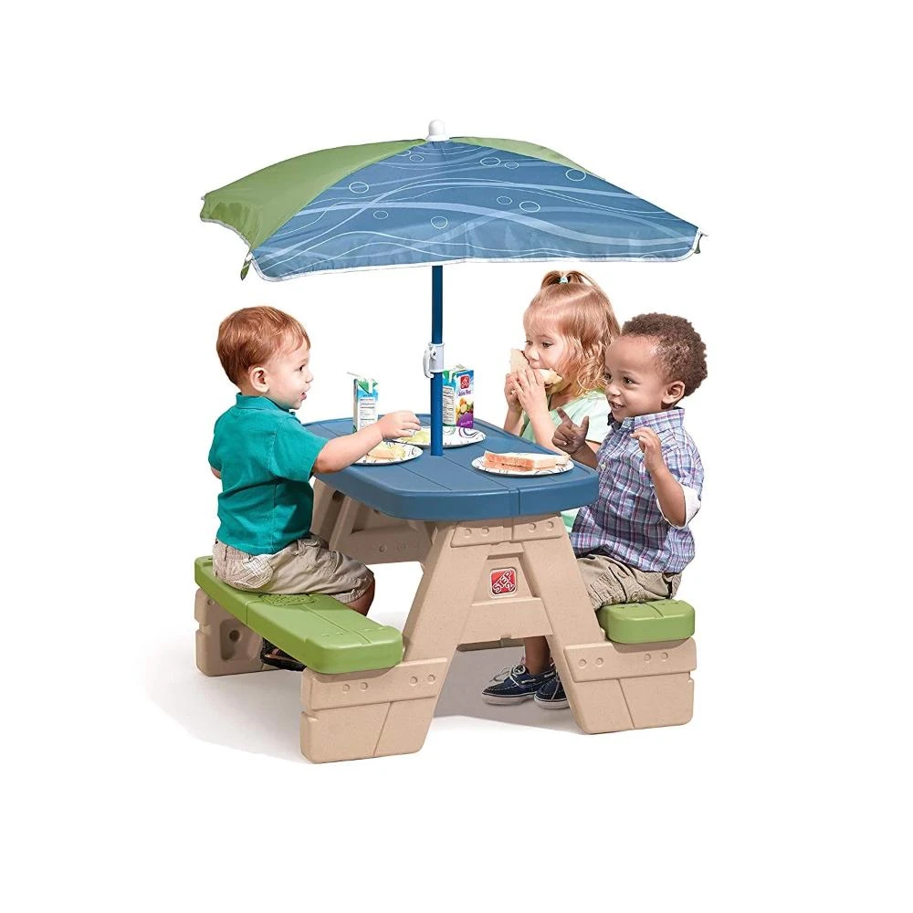 Step2 Sit & Play Picnic Table With Umbrella 3 Step2 Sit & Play Picnic Table With Umbrella - Image 3