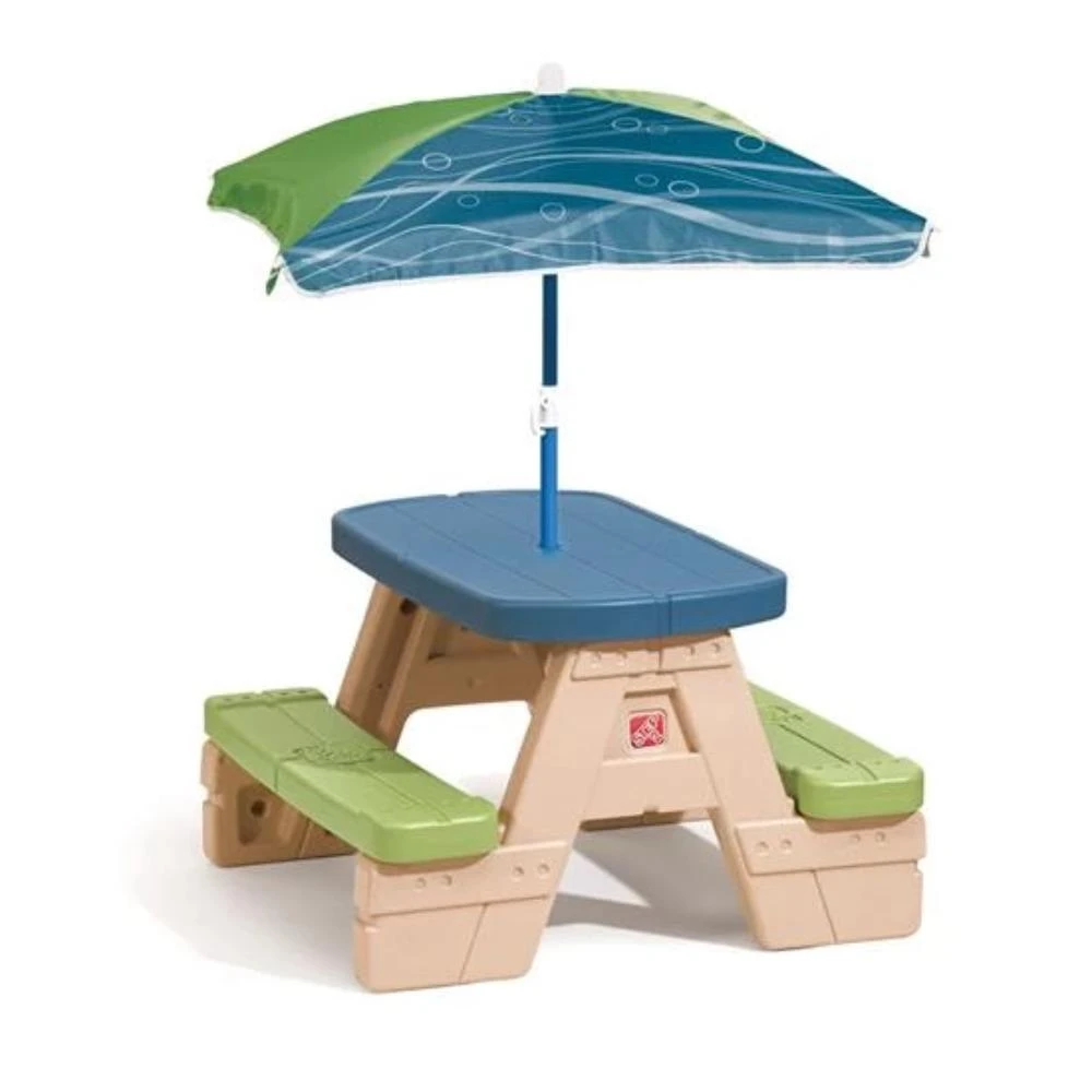Step2 Sit & Play Picnic Table With Umbrella 1 Step2 Sit & Play Picnic Table With Umbrella
