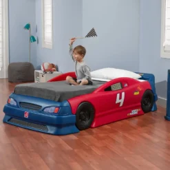Step2 Stock Car Convertible Bed -Outdoor Toys-Step2 Step2 Stock Car Convertible Bed Furniture Step2 Toycra 4
