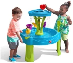 Step2 Summer Showers Splash Tower Water Table | Kids Water Play Table With 8-Pc Water Toy Accessory Set -Outdoor Toys-Step2 Step2 Summer Showers Splash Tower Water Table Kids Water Play Table with 8 Pc Water Toy Accessory Set3