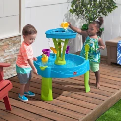 Step2 Summer Showers Splash Tower Water Table | Kids Water Play Table With 8-Pc Water Toy Accessory Set -Outdoor Toys-Step2 Step2 Summer Showers Splash Tower Water Table Kids Water Play Table with 8 Pc Water Toy Accessory Set6