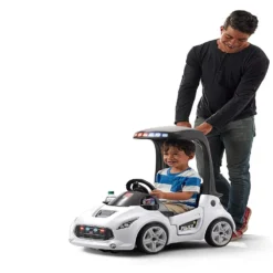 Step2 Turbo Coupe Foot-To-Floor (White ) -Outdoor Toys-Step2 Step2 Turbo Coupe Foot To Floor White Ride Ons Step2 Toycra 3