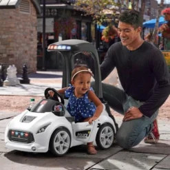 Step2 Turbo Coupe Foot-To-Floor (White ) -Outdoor Toys-Step2 Step2 Turbo Coupe Foot To Floor White Ride Ons Step2 Toycra 4