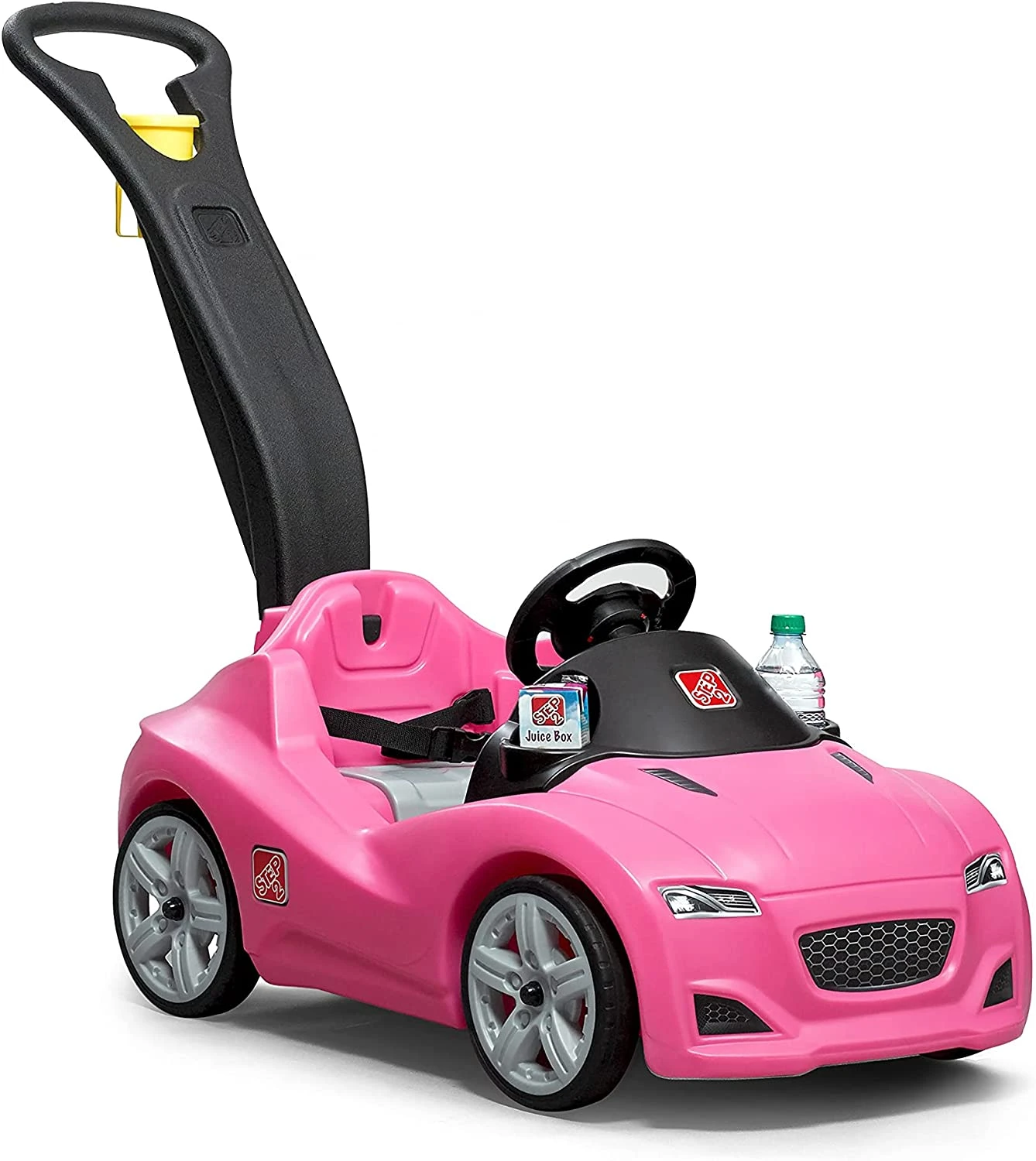 Step2 Whisper Ride Toddler Push Car, Pink – Ride On Toy With Included Seat Belt, Easy Storage And Transport, Steering Wheel For Pretend Play – Push Toy Car Makes A Great Stroller Alternative 1 Step2 Whisper Ride Toddler Push Car, Pink – Ride On Toy With Included Seat Belt, Easy Storage And Transport, Steering Wheel For Pretend Play – Push Toy Car Makes A Great Stroller Alternative
