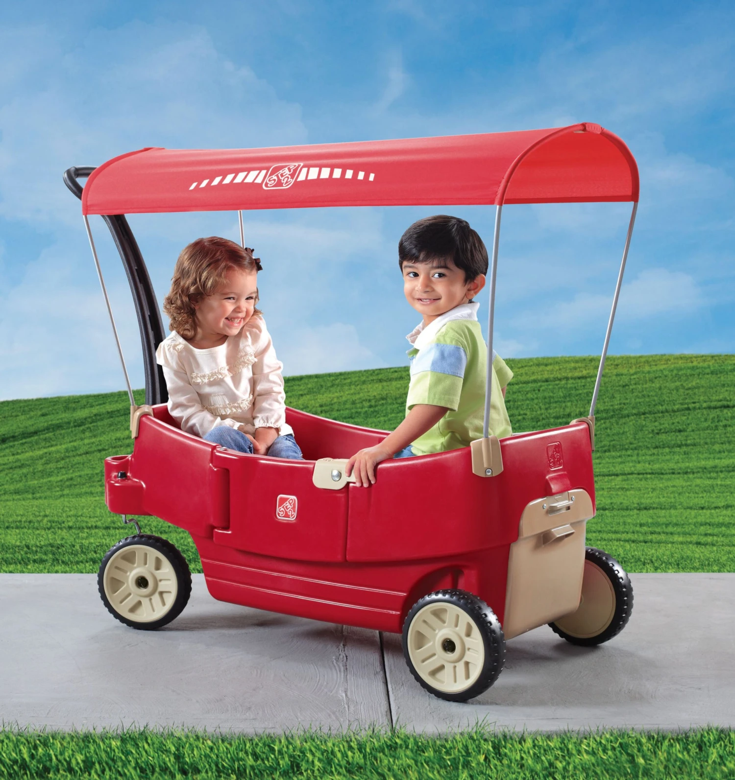 Step2 All Around Canopy Wagon Red Kids Wagon With Canopy 12 Step2 All Around Canopy Wagon Red Kids Wagon With Canopy - Image 12