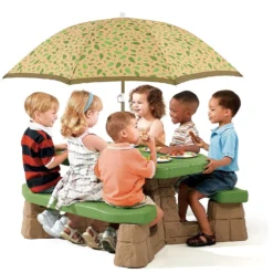 Step2 Picnic Table With Umbrella (Recolor) -Outdoor Toys-Step2 step2 outdoor step2 picnic table with umbrella recolor 38912357695709
