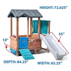 Step2 Woodland Adventure Playhouse & Slide -Outdoor Toys-Step2 step2 outdoor step2 woodland adventure playhouse slide 38923495768285
